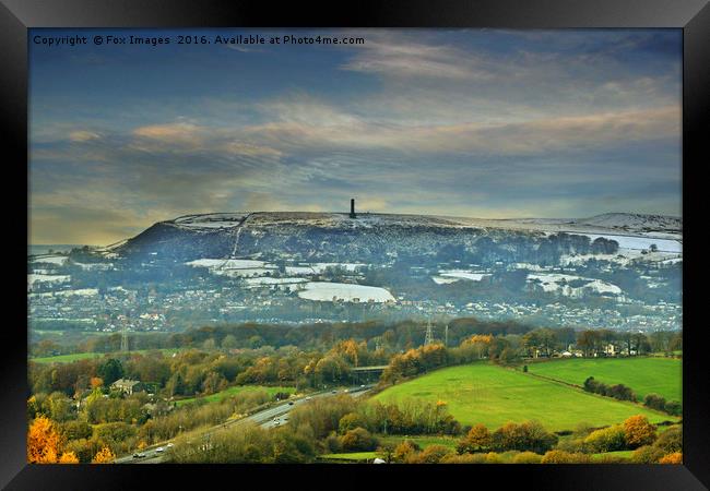 Holcombe hill tower Framed Print by Derrick Fox Lomax