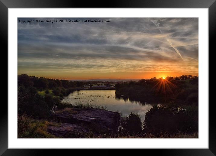Birtle lake Framed Mounted Print by Derrick Fox Lomax