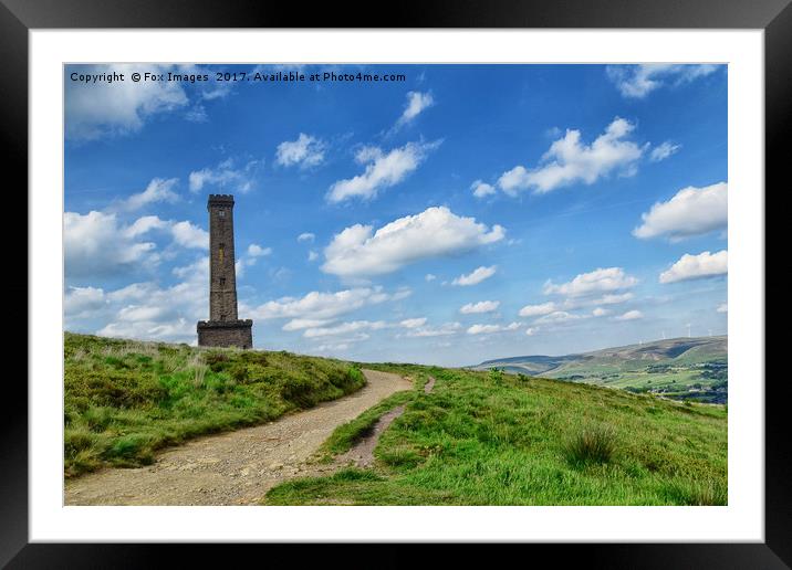 Peel tower monument Framed Mounted Print by Derrick Fox Lomax