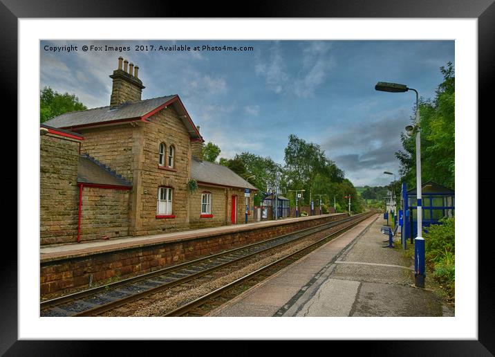 Chapel en le frith station Framed Mounted Print by Derrick Fox Lomax