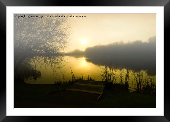 sunrise in birtle Framed Mounted Print by Derrick Fox Lomax