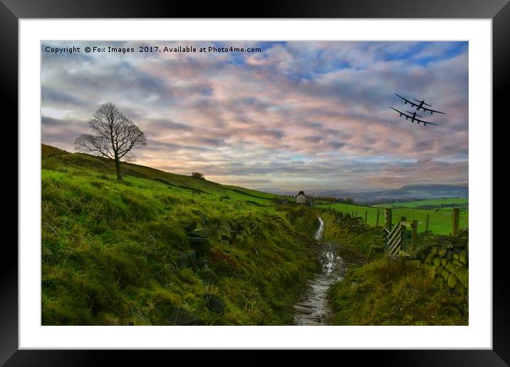 Peel tower Ramsbottom Framed Mounted Print by Derrick Fox Lomax