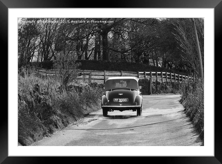 Morris Minor car Framed Mounted Print by Derrick Fox Lomax
