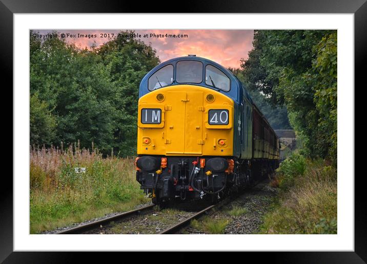 Deltic class 40 Framed Mounted Print by Derrick Fox Lomax