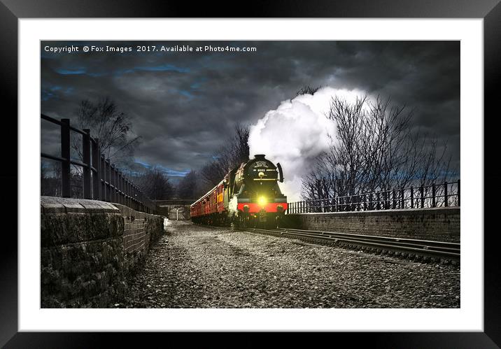 The flying scotsman locomotive Framed Mounted Print by Derrick Fox Lomax