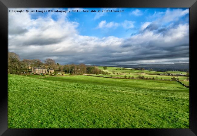 Birtle Landscape Lancashire Framed Print by Derrick Fox Lomax