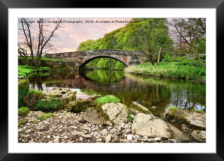 Bridge at  Bolton by bowland Framed Mounted Print by Derrick Fox Lomax
