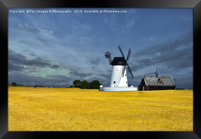 Lytham Windmill Framed Print by Derrick Fox Lomax