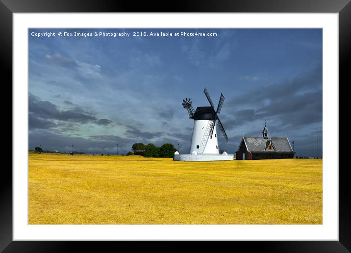Lytham Windmill Framed Mounted Print by Derrick Fox Lomax