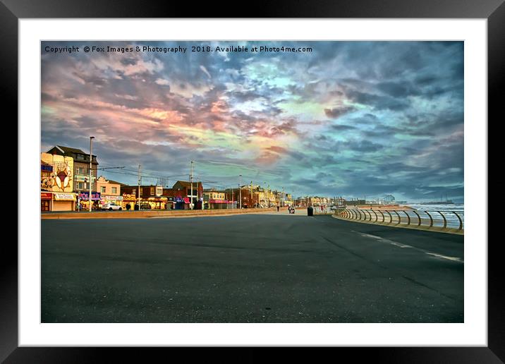 Blackpool Promenade Framed Mounted Print by Derrick Fox Lomax