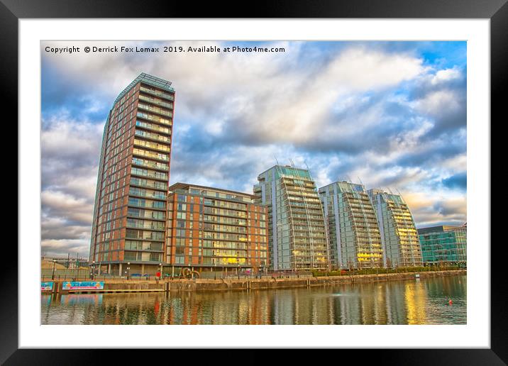 Media City Manchester Framed Mounted Print by Derrick Fox Lomax