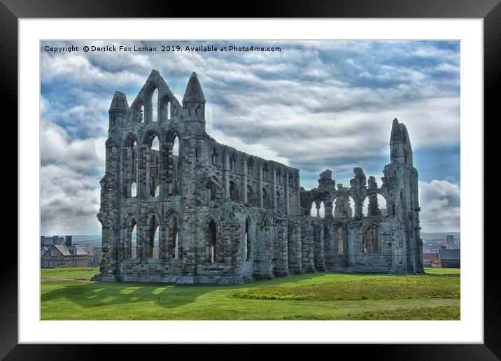 Whitby abbey yorkshire Framed Mounted Print by Derrick Fox Lomax