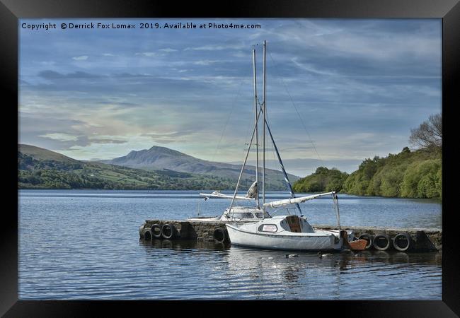 Bala Lake and snowdon Framed Print by Derrick Fox Lomax