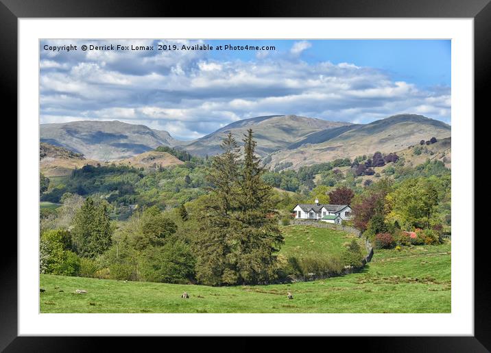 Cumbria Landscape Framed Mounted Print by Derrick Fox Lomax