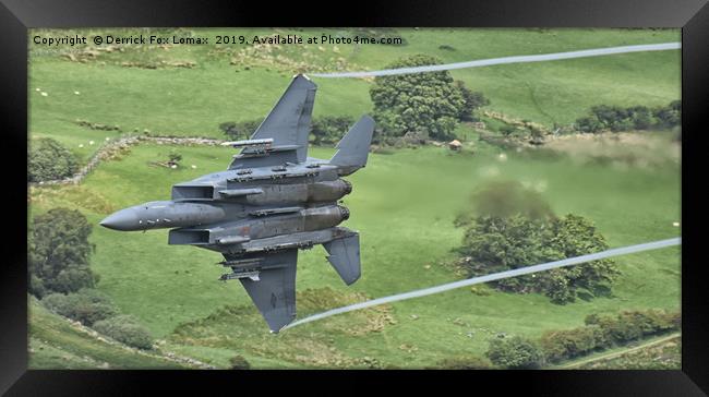 F15 fighter Framed Print by Derrick Fox Lomax