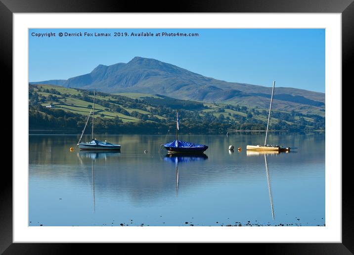 Lake Bala Wales Framed Mounted Print by Derrick Fox Lomax