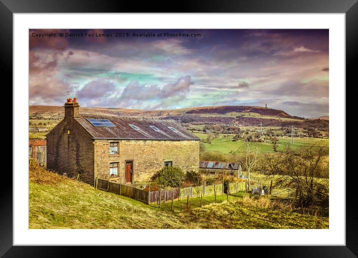 Holcombe hill peel tower Framed Mounted Print by Derrick Fox Lomax