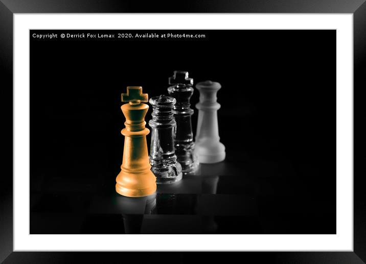 The game of chess Framed Mounted Print by Derrick Fox Lomax