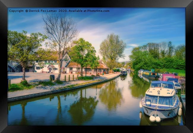 Lancaster Canal At Guys Thatched Hamlet Framed Print by Derrick Fox Lomax