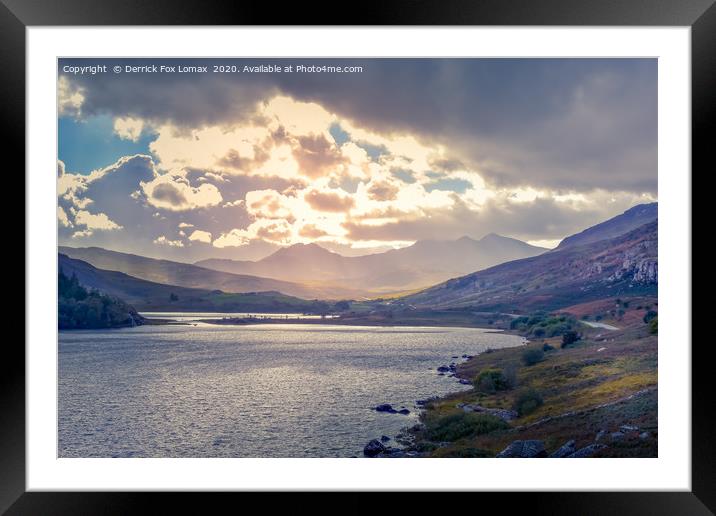 'Llynnau Mymbyr: Unveiling Snowdonia's Beauty' Framed Mounted Print by Derrick Fox Lomax