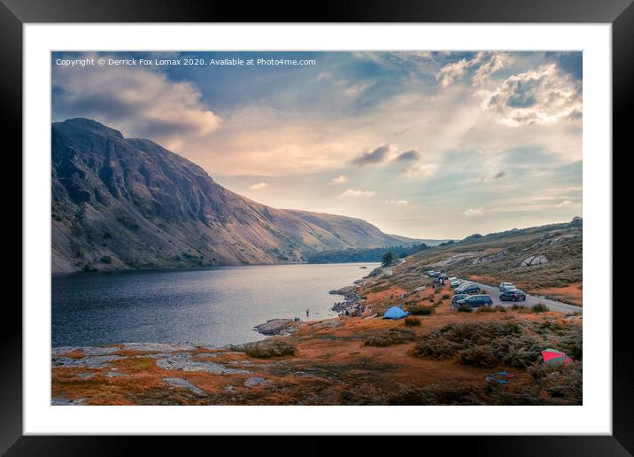 Wastwater Lake Cumbria Framed Mounted Print by Derrick Fox Lomax