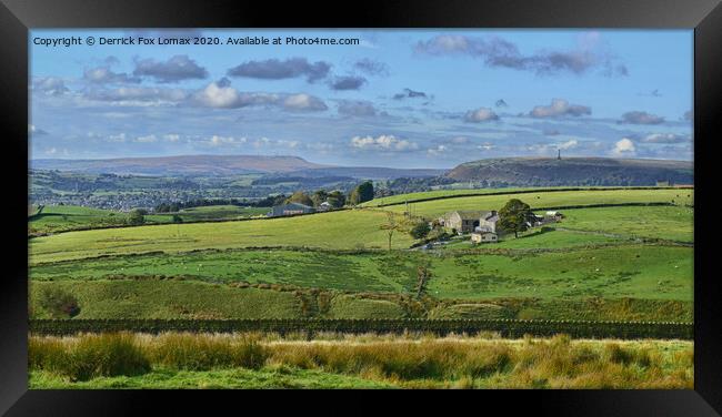 Holcombe Hill and Peel Tower Framed Print by Derrick Fox Lomax