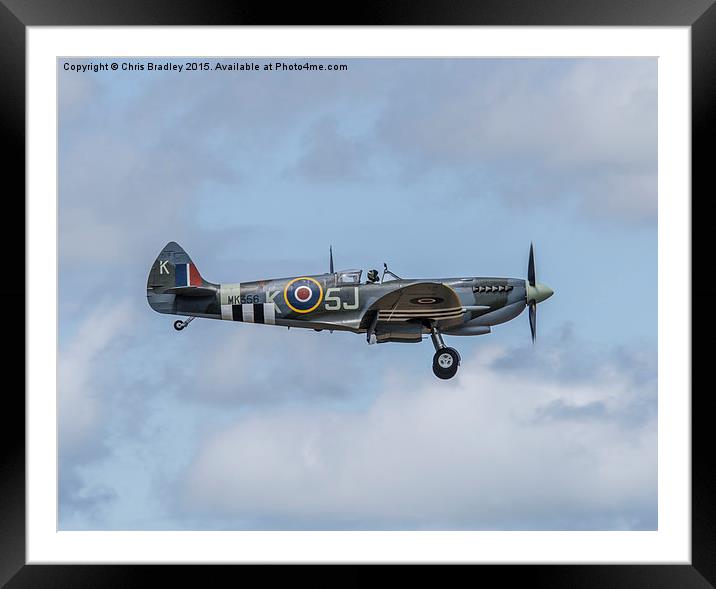  SPITFIRE  Framed Mounted Print by Chris Bradley