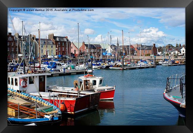  Arbroath harbour on a sunny day  Framed Print by aidan dunbar