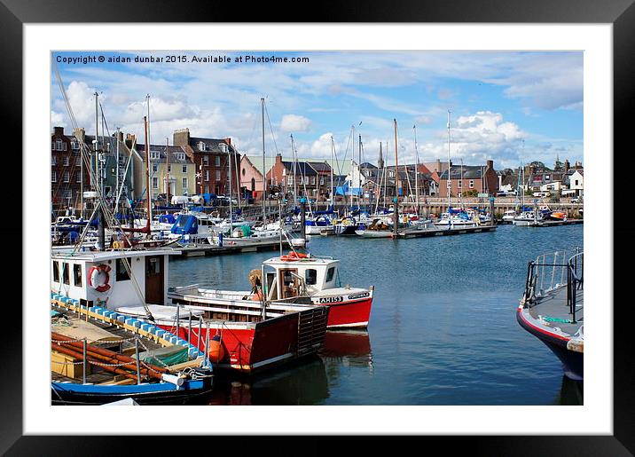  Arbroath harbour on a sunny day  Framed Mounted Print by aidan dunbar