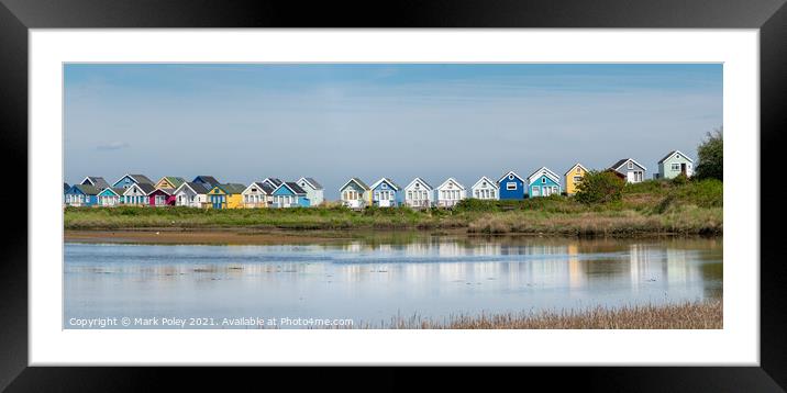 The Beach Huts, Hengistbury Sand Spit, Mudeford Framed Mounted Print by Mark Poley