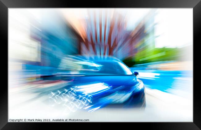 Car in a Spin  Framed Print by Mark Poley