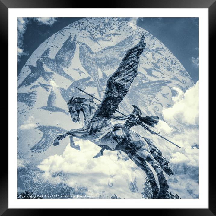 Pegasus Takes Flight  Framed Mounted Print by Mark Poley