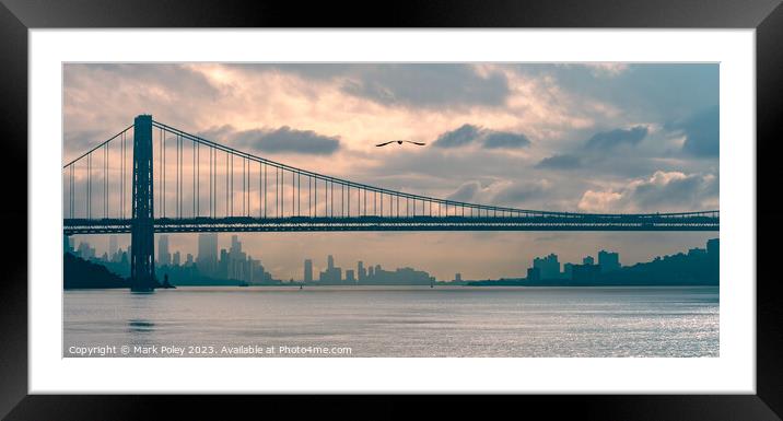 George Washington Bridge, New York  Framed Mounted Print by Mark Poley