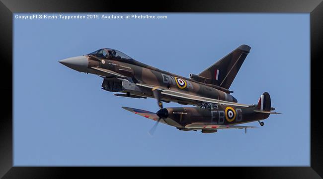  Spitfire & Typhoon Formation Framed Print by Kevin Tappenden