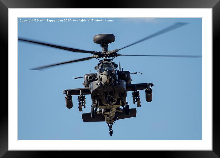  Apache Face-0ff Framed Mounted Print by Kevin Tappenden