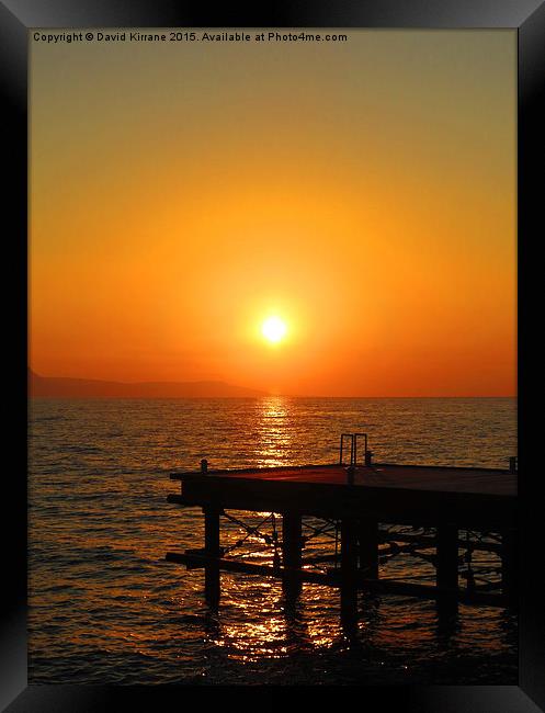   Mediterranean Sunset Framed Print by David Kirrane