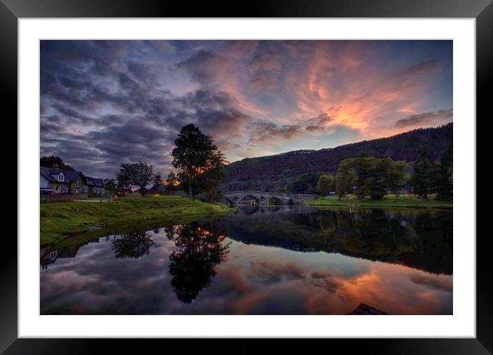 Taymouth, this is where Loch Tay becomes River Tay Framed Mounted Print by paul green