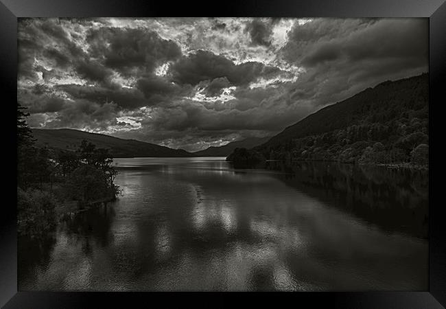 Kenmore  black and white skyline Framed Print by paul green