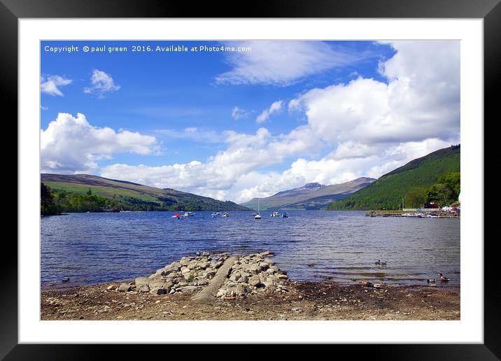 Summers day on Loch Tay Framed Mounted Print by paul green