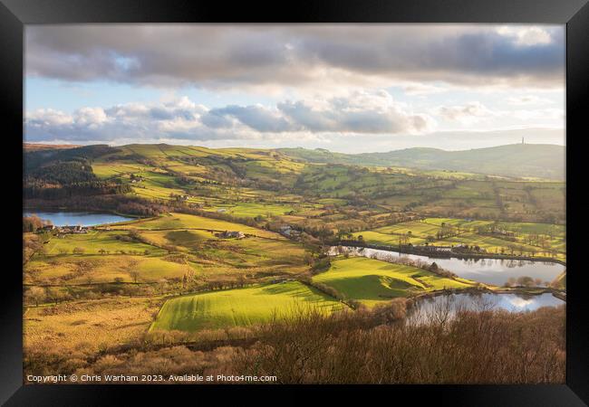 Teggs Nose Country Park view Framed Print by Chris Warham
