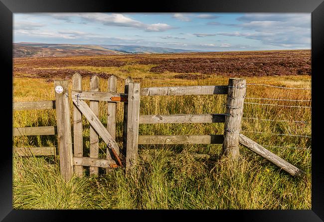 Peak District moors in the High Peak above Buxton  Framed Print by Chris Warham