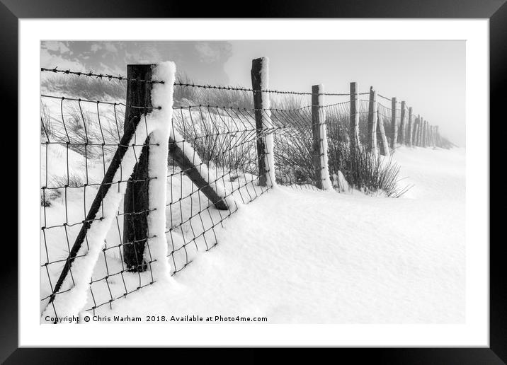 Windgather | Peak District in winter Framed Mounted Print by Chris Warham
