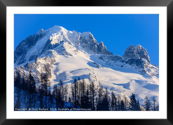 Grand Montets in the French Alps Framed Mounted Print by Chris Warham