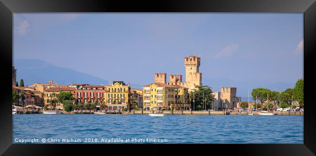 Sirmione on Lake Garda Framed Print by Chris Warham