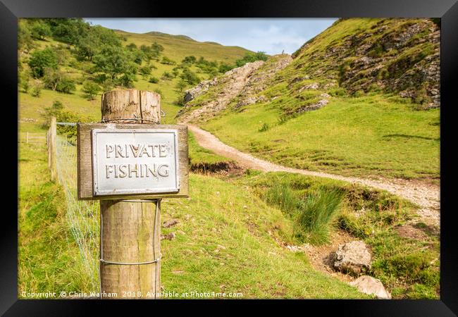 Dovedale, Derbyshire - Private Fishing Framed Print by Chris Warham