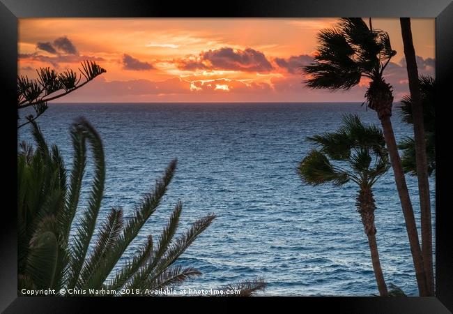 Tenerife sunset Framed Print by Chris Warham