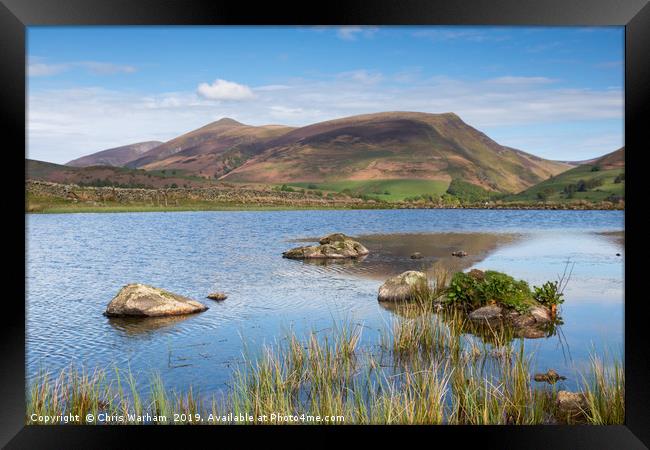 Skiddaw Lake District print Framed Print by Chris Warham