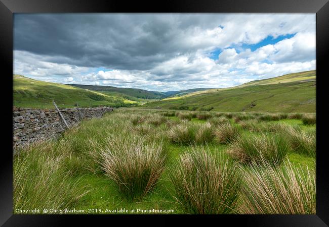 Yorkshire Dales - moors on the Buttertubs pass Framed Print by Chris Warham