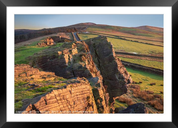 Windgather Rocks and Shining Tor Framed Mounted Print by Chris Warham