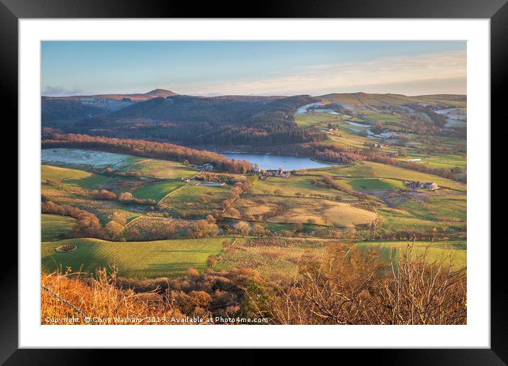 Teggs Nose and Shutlingsloe view Framed Mounted Print by Chris Warham